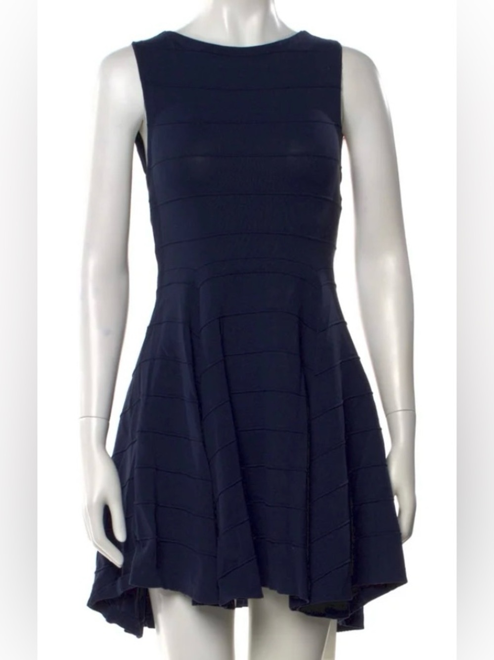 Alice And Olivia Skater Dress Navy Blue Size Small Sleeveless Missing Size Tag